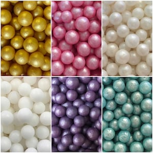 3mm MATT Black White Edible Pearls Non Pareils Dragees Sugar Balls Cake  Deco 25g