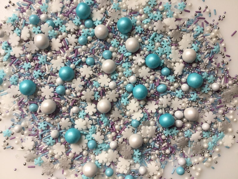 Frozen Themed Cupcake Sprinkles Mix