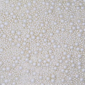 White Pearl Sprinkles Mix Wedding Cake Decorations Edible Sugar Balls Birthday Party Cupcake Toppers Gift Ideas for Home Baker Cookie Decor