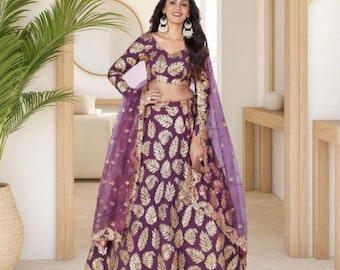 blue Lehenga Choli: Designer Embroidery Rangoli Silk Wedding Wear