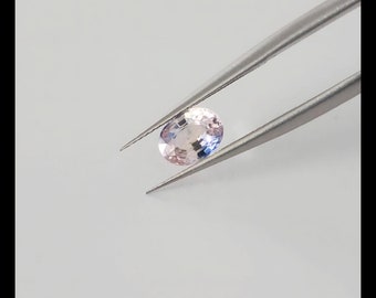 Natural Ceylon Sapphire 1.04ct Light Purplish Pink Blue Oval Cut Faceted Loose Stone