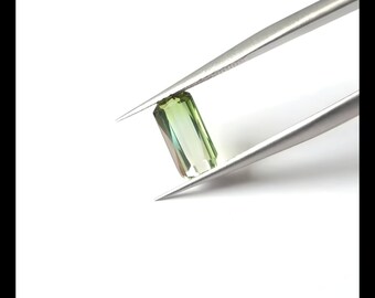 Natural Light Green Tourmaline 0.99CT Light Faceted Stone Octagon Shape