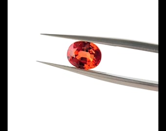 Natural Red Orange Sapphire 2.55ct Oval Cut Loose Stone for Custom Jewelry