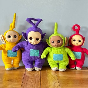 4 X Vintage 1996 Full Set Teletubbies Tinky Winky Lala Po Dipsy