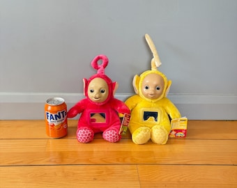 Vintage 1996 Tagged 10" Mirror Tummy Soft Talking Teletubbies Lala Po Working
