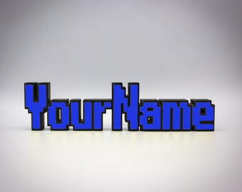 Custom OSRS RuneScape Inspired Blue Nameplate｜Custom OSRS Desk Plate | Kids Room Sign | OSRS RuneScape Gamer Gift