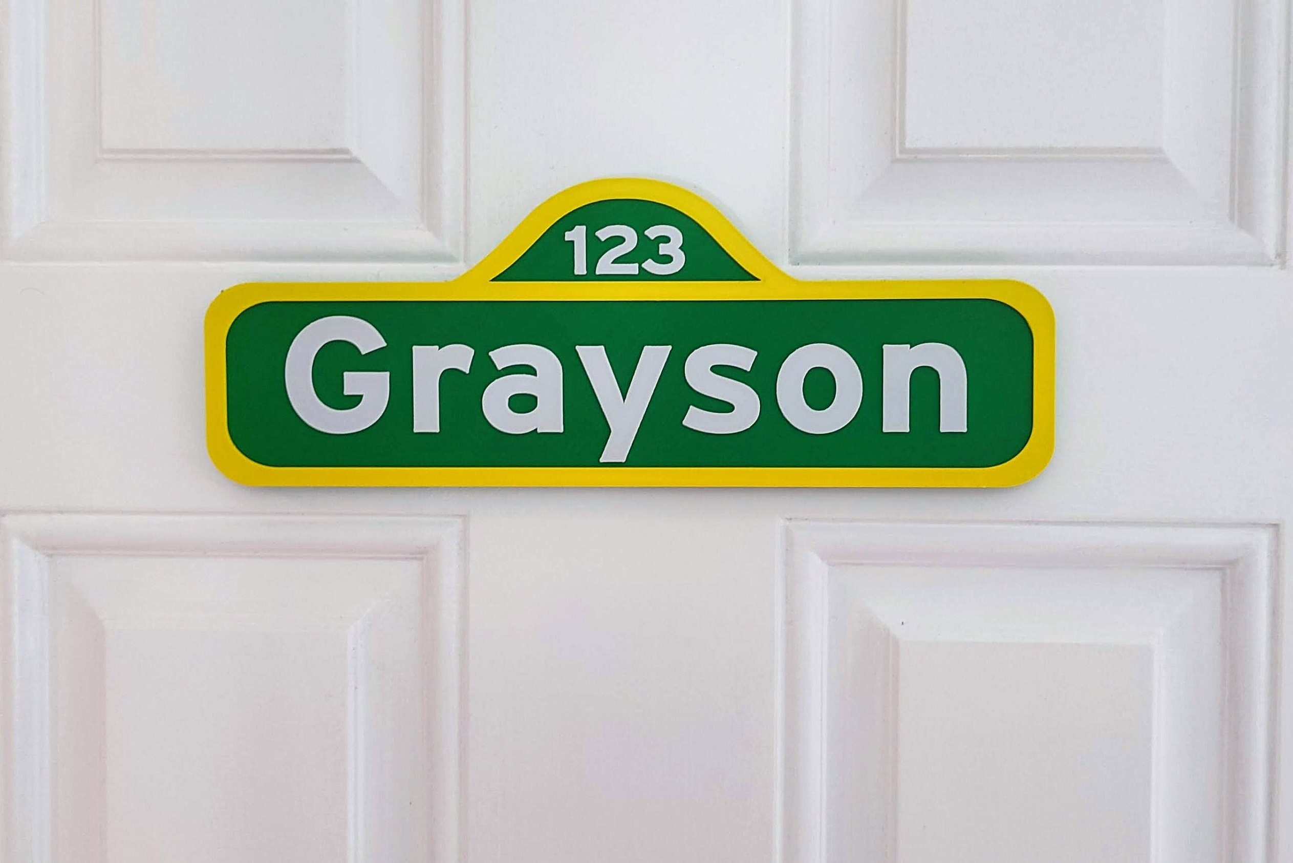 Personalized Street Nameplate Plaque Themed Kid's Room Etsy