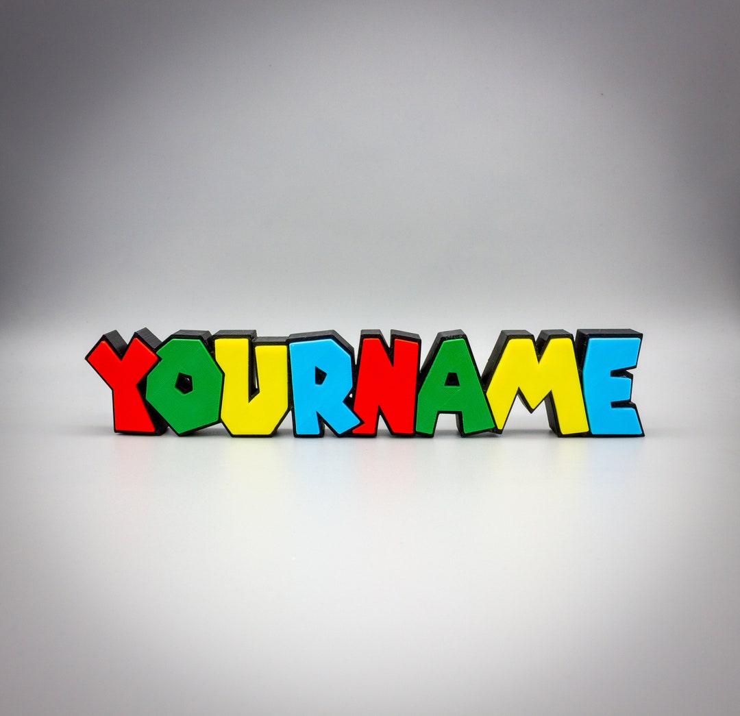 Personalized Super Mario Inspired Nameplate Custom Mario - Etsy