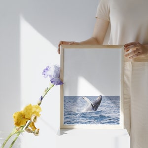 Whale Print Art, Printable Boho Arts For Framed Wall Decor, Minimalist Digital Art, Modern Abstract Art Print, Instant Download