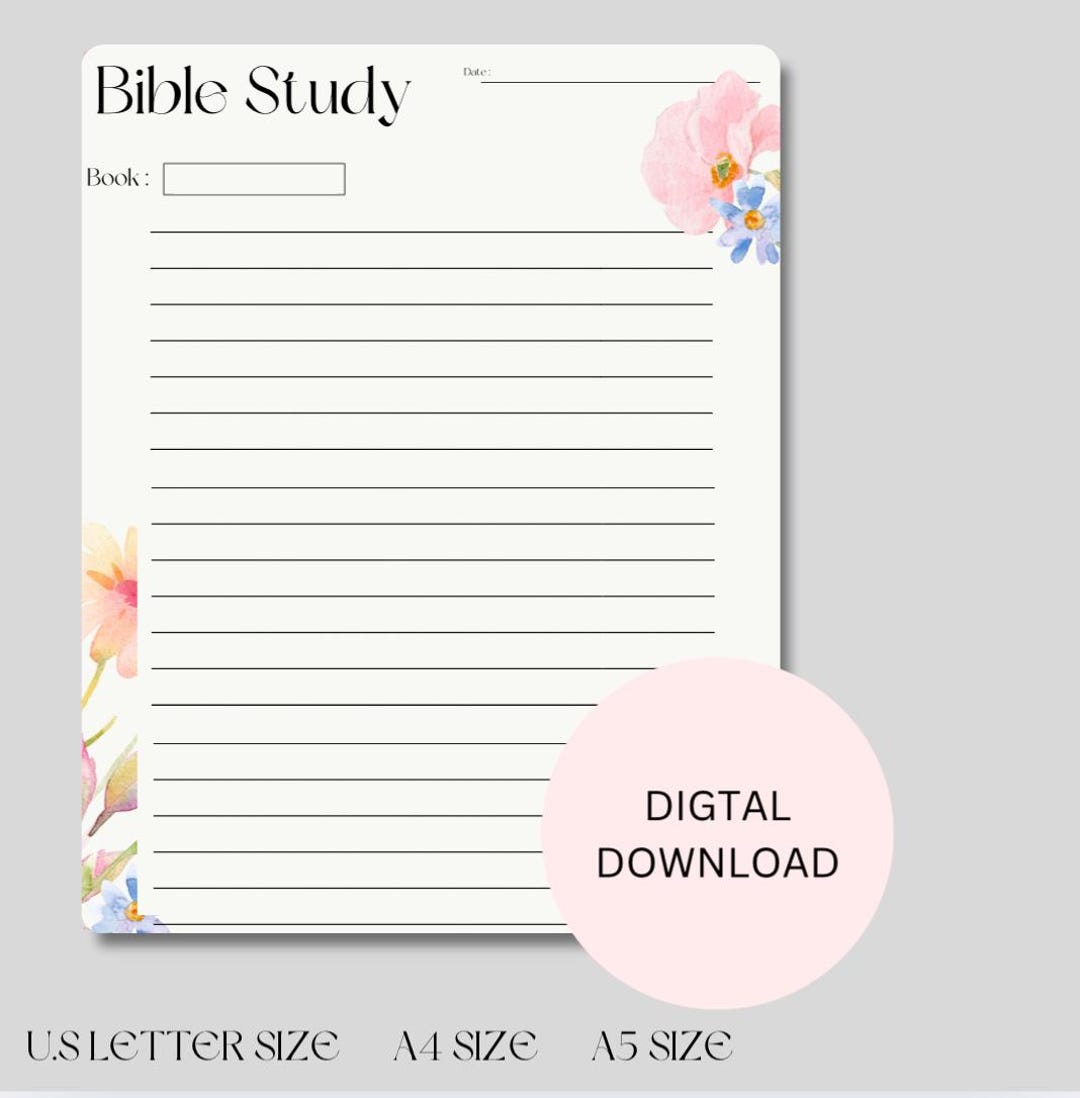 Bible Study Printable PDF | Editable Scripture Study Sheet | Faith ...