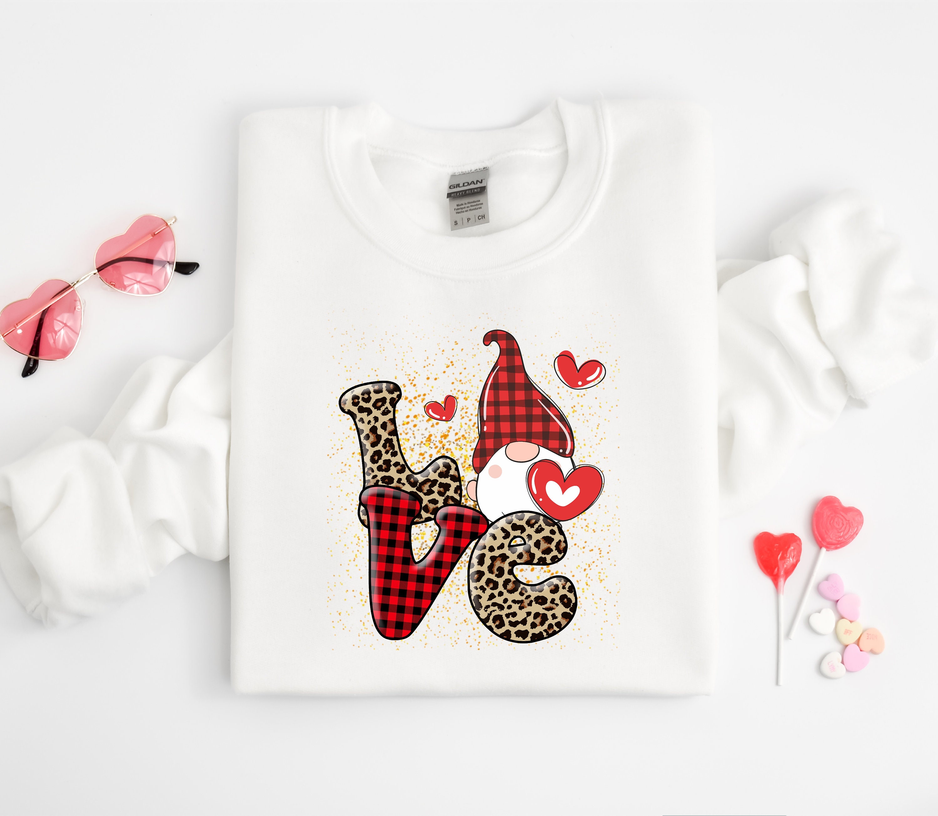 Discover Love Gnome Sweatshirt, Valentine's Gnomes Shirt, LOVE Sweatshirt