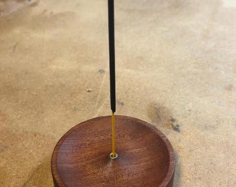 Handmade Wooden Incense Holder: Minimalist Round Ash Catcher