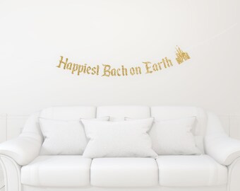 Happiest Bach on Earth Banner | Vintage Disney | Retro Disney | Bachelorette Party Banner| Disney Bachelorette | Bachelorette Party