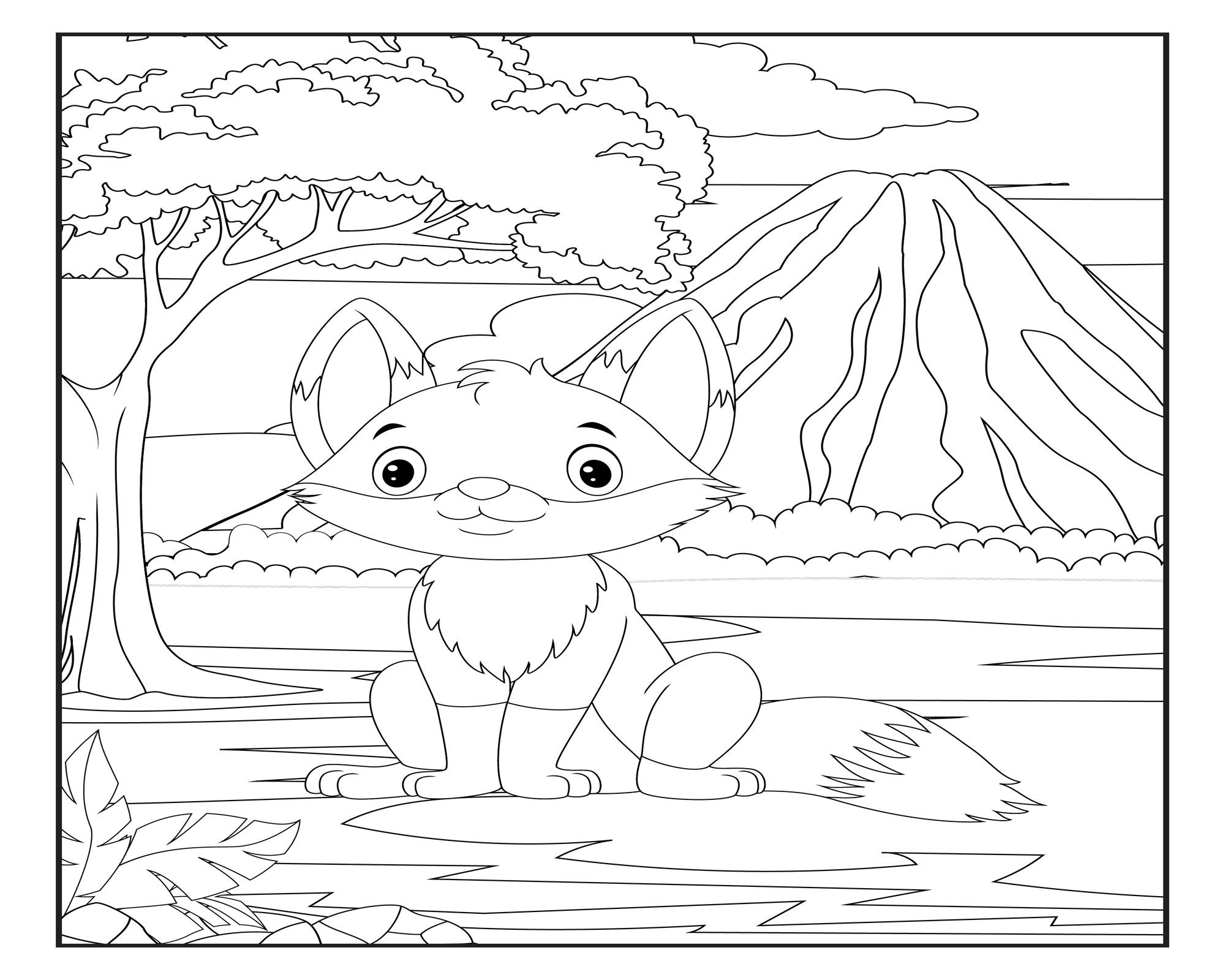 20 Colouring Pages, Colouring Sheets, Fox Colouring Book, Colouring in Digital, Digital Download