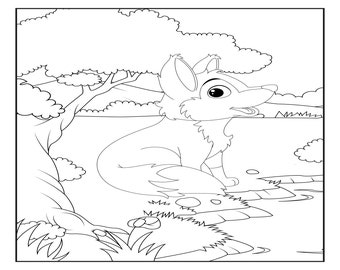 20 Colouring Pages, Colouring Sheets, Fox Colouring Book, Colouring In Digital, Digital Download, Kids Entertainment, Relaxing Activity