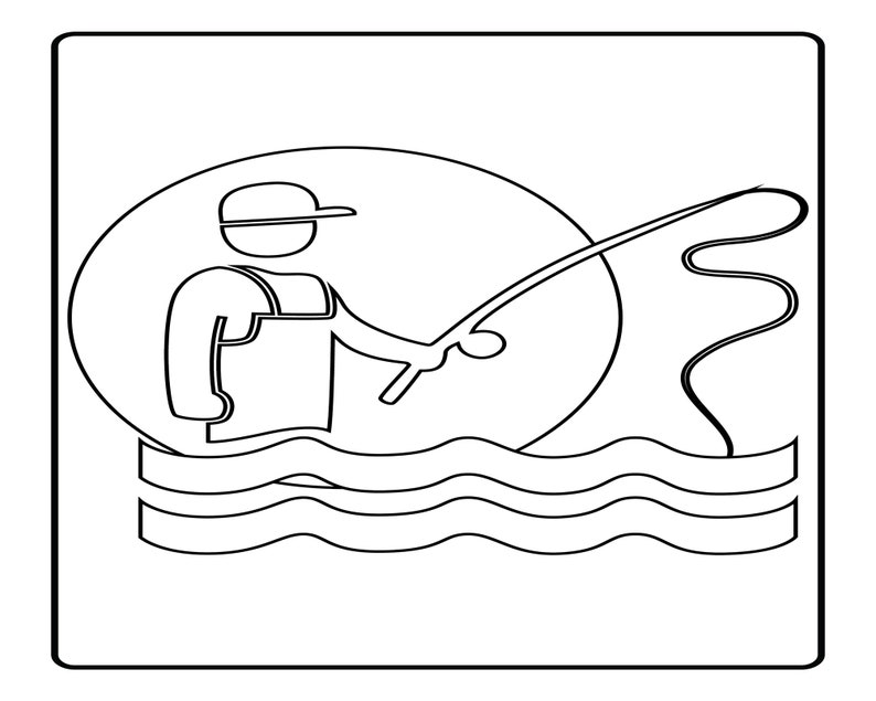 15 Colouring Pages, Fishing Colouring Book, Fishing Colouring, Fishing