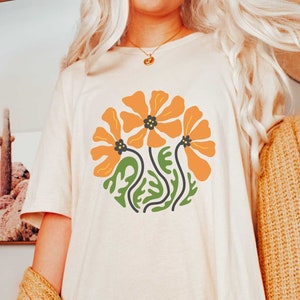 Retro Flower Shirt: Hippie Floral Power, Groovy Vibes