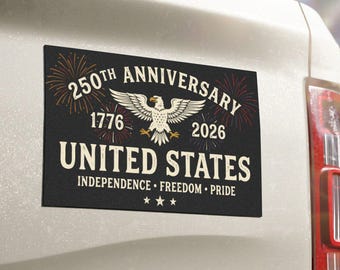 USA 250th Anniversary Eagle Car Magnet 1776 2026 Patriotic Vehicle Keepsake