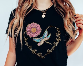 Dragonfly Heart T-Shirt: Memorial Gift