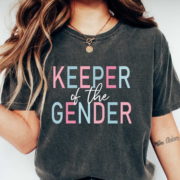 Keeper of the Gender Shirt Reveal Party Shirts Team Boy Girl Baby Announcement Idea Family Reveal