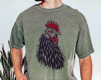 Rooster Shirt | Comfort Colors Vintage Graphic Tee | Farmhouse Gift for Chicken Lovers