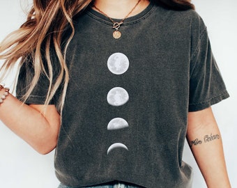 Comfort Colors Moon Phase Shirt: Witchy Tarot Tee