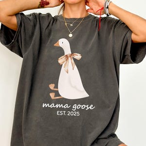 Custom Mama Goose Shirt, Comfort Colors Silly Goose Shirt, Cute Mom Shirt, Baby Shower Gift, Pregnancy Reveal Gift, Mother’s Day Gift