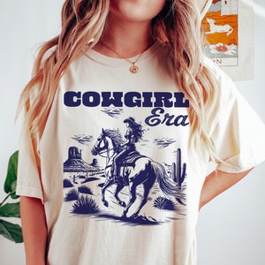 Cowgirl Era Comfort Colors Shirt | Vintage Inspired Western Aesthetic Graphic Tee