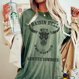 Raisin Hell With The Hippies And The Cowboys Shirt | Comfort Colors Tee | Country Music Festival Top