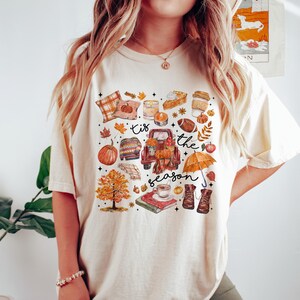 Comfort Colors Fall Graphic Tee: Tis the Season Shirt