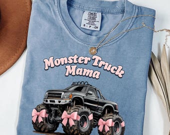 Coquette Monster Truck Mama Shirt | Boy Mom Gift | Comfort Colors Tee