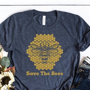 Bee Shirt | Gift For Her | Nature Lover Shirt | Honey Bee T-Shirt | Clean The Seas | Bee Lover Tee | Beekeeper Gift | Insect Shirts