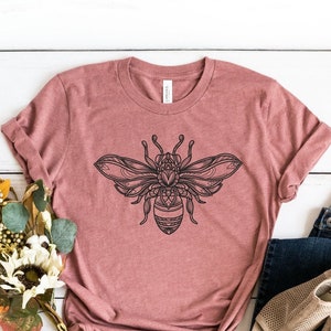 Bee Mandala Shirt, Mama Bee Shirt, Bee Keeper Shirt, Bumblebee Shirt, Queen Bee Shirt, Save The Bees Shirt, Honey Bee Shirt BCNABMNDL01