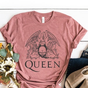 Freddie Mercury Queen Band Shirt, Festival Clothing Rock Band T-Shirt, 80s Nostalgia Vintage Queen Tshirt