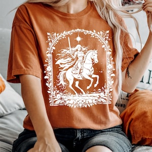 Comfort Colors Knightcore - Female Knight - Warrior Maiden - Horse and Rider - Renaissance - Medieval - Fantasy Shirt image 9