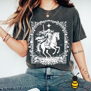 Comfort Colors Knightcore - Female Knight - Warrior Maiden - Horse and Rider - Renaissance - Medieval - Fantasy Shirt image 7