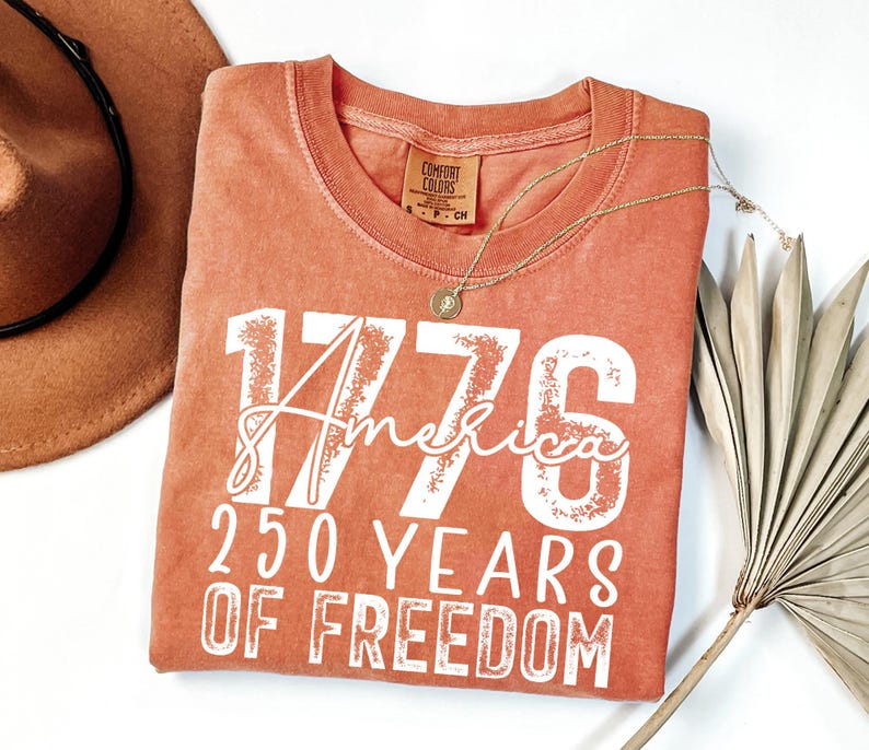 America 250 Years of Freedom Shirt 1776 Commemorative Patriotic USA Anniversary Comfort Colors Tee imagem 8