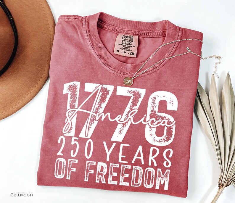America 250 Years of Freedom Shirt 1776 Commemorative Patriotic USA Anniversary Comfort Colors Tee imagem 5