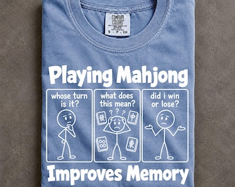 Mahjong Player Comfort Colors Tee Memory Joke Game Night Apparel