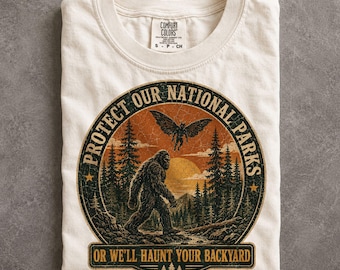 Haunted Backyard Cryptid Shirt National Park Mothman Bigfoot Folklore Tee
