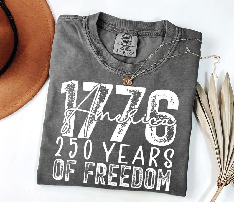 America 250 Years of Freedom Shirt 1776 Commemorative Patriotic USA Anniversary Comfort Colors Tee imagem 1
