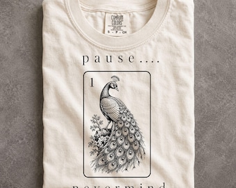 Pause Never Mind Mahjong Shirt, Retro Vintage Tiles Game Lover Apparel Comfort Colors Tee