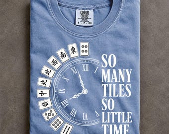 Mahjong Gift Comfort Colors Shirt Mahjong Player Present Game Night Graphic Tee
