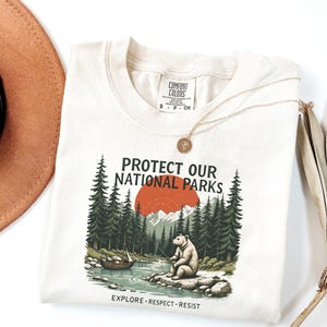 Protect Our National Parks Shirt, Resist Anti Trump Unisex Comfort Colors® Tee, Bear National Parks Support Tee, Subtle Anti Trump T-Shirt