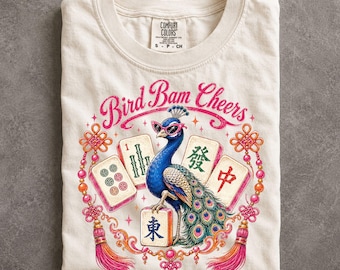 Comfort Colors American Mah Jongg Bird Bam Tournament Shirt, NMJL Player Game Day Apparel Gift