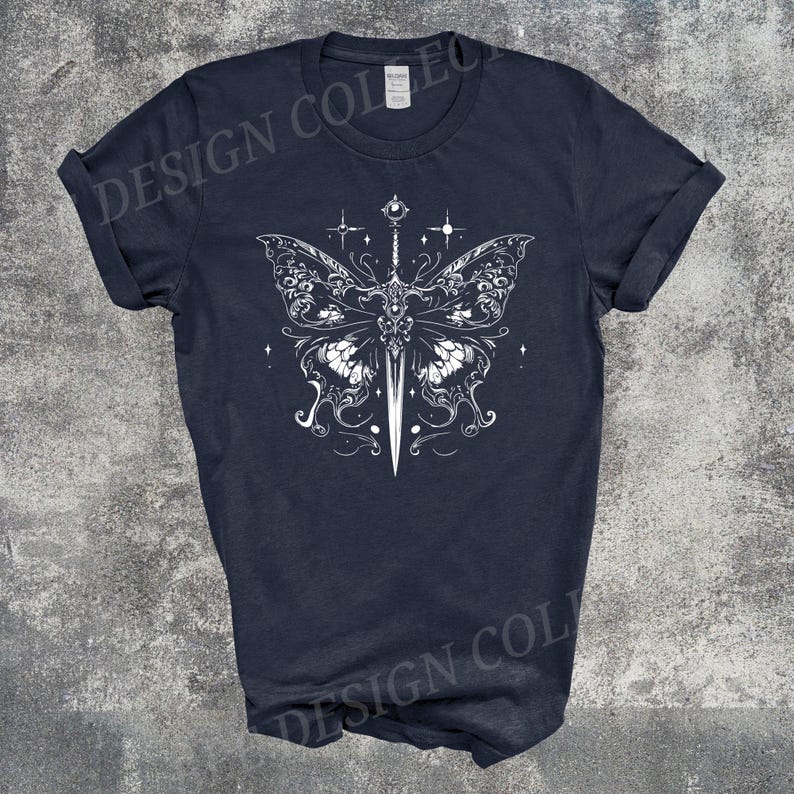Vintage Faded Castlecore Medieval Knight T-Shirt | Armor & Moth Wings Design T-shirt