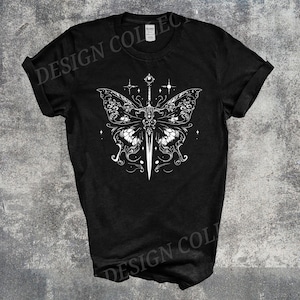 Vintage Faded Castlecore Medieval Knight T-Shirt | Armor & Moth Wings Design T-shirt