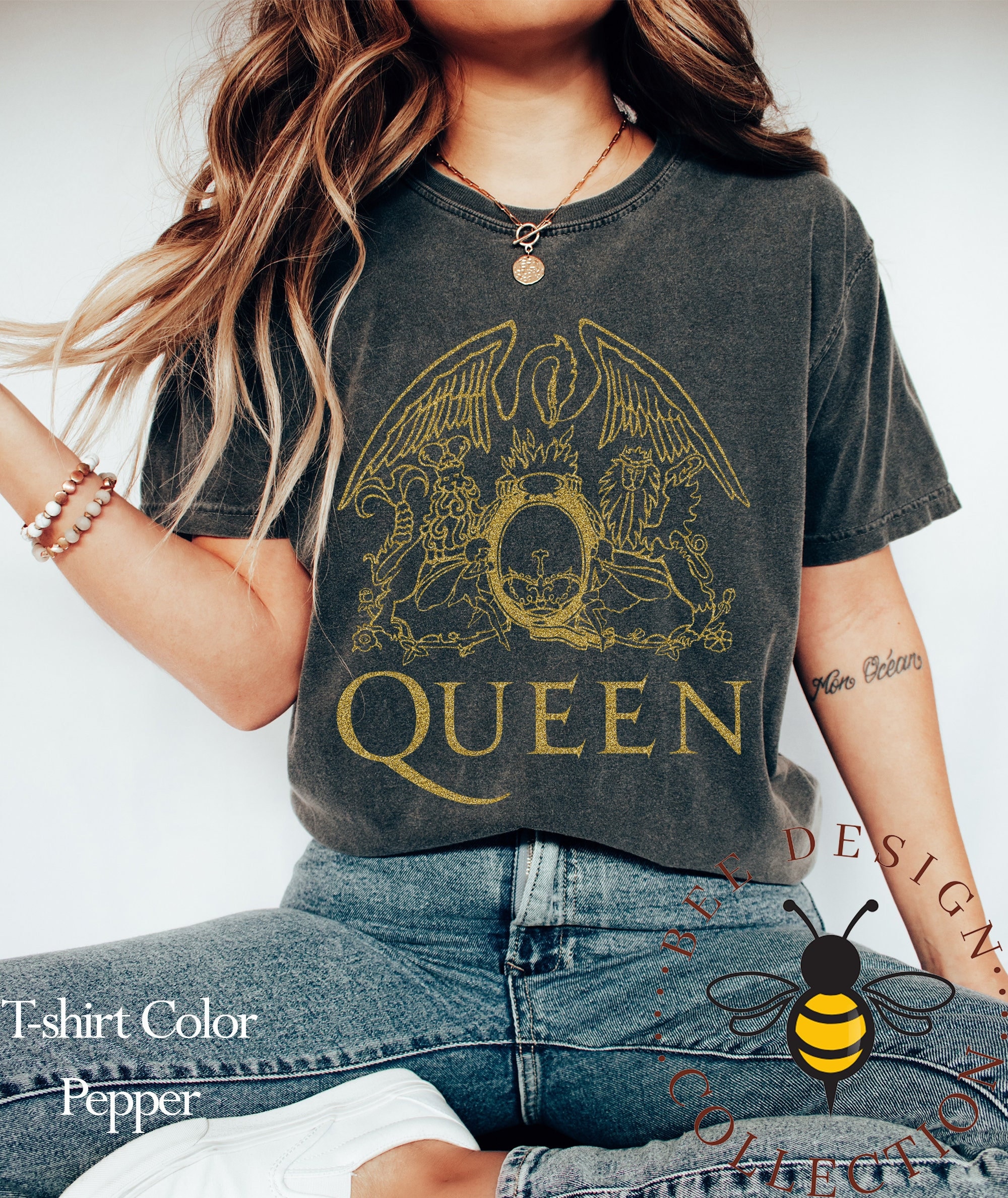 Comfort Colors Freddie Mercury 80s Etsy Shirt, Tshirt CCQNGLD Vintage Rock Queen Clothing Band T-shirt, - Nostalgia Queen Festival Band