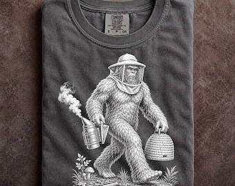 Bigfoot Beekeeper Shirt Sasquatch Honey Bee Apiary Apparel Apiarist Gift
