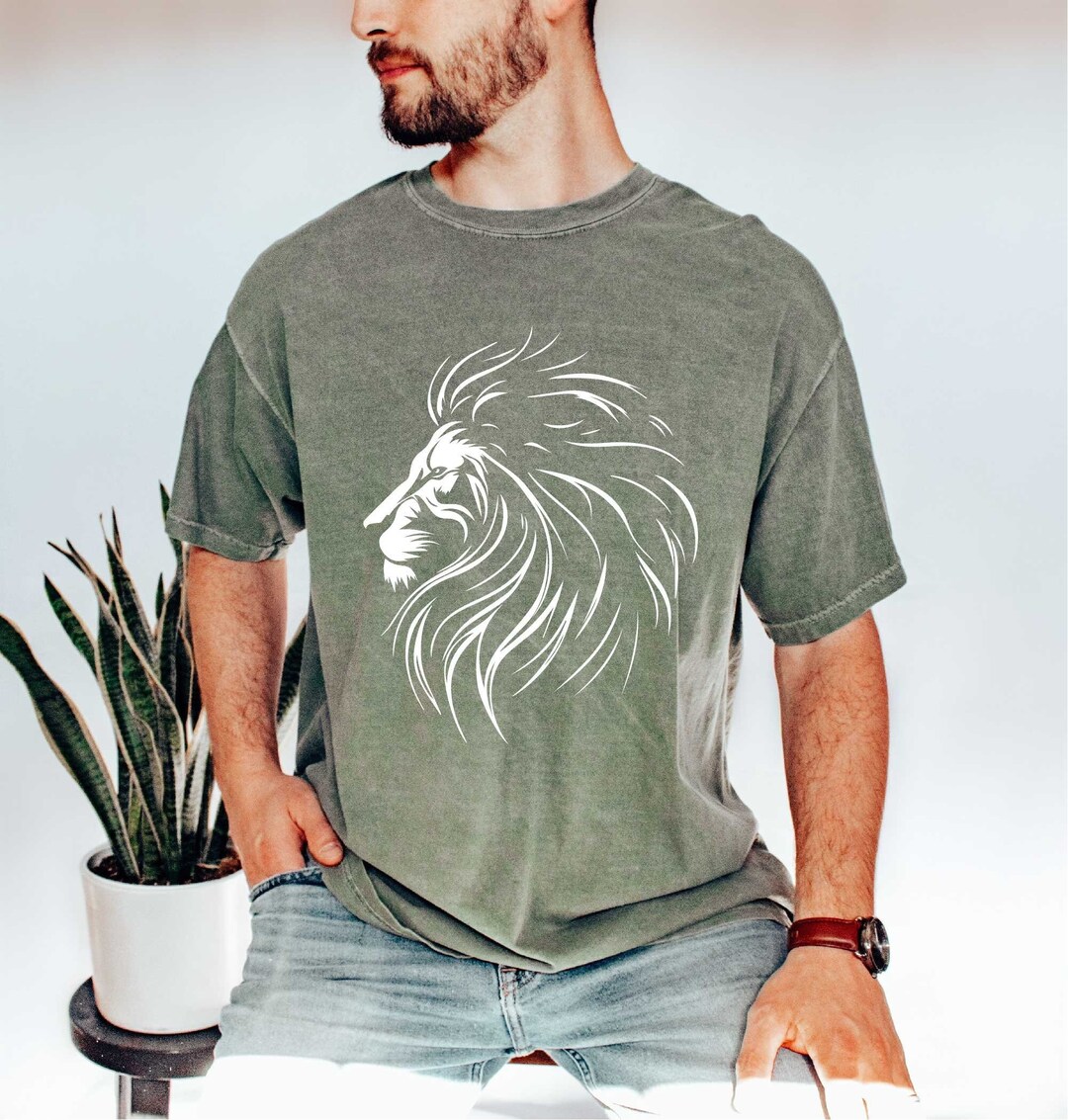 Comfort Colors Cute Lion Shirt for Men Women Leo Safari Zoo Tshirt Lion ...